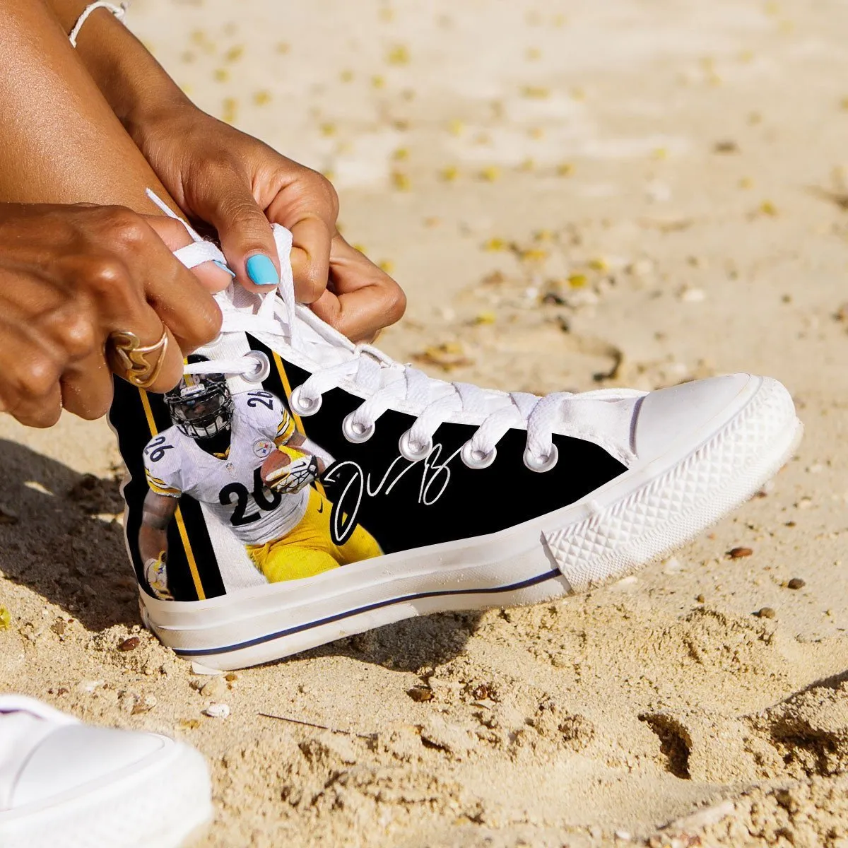 le veon bell ladies high top sneakers