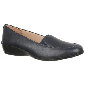 LifeStride Womens Ida Stretch Faux Leather Loafer Heels