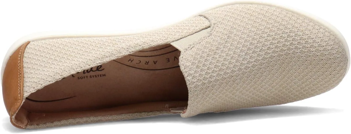 LifeStride Women's Next Level Slip-On Sneaker, Cream, 8.5 Wide
