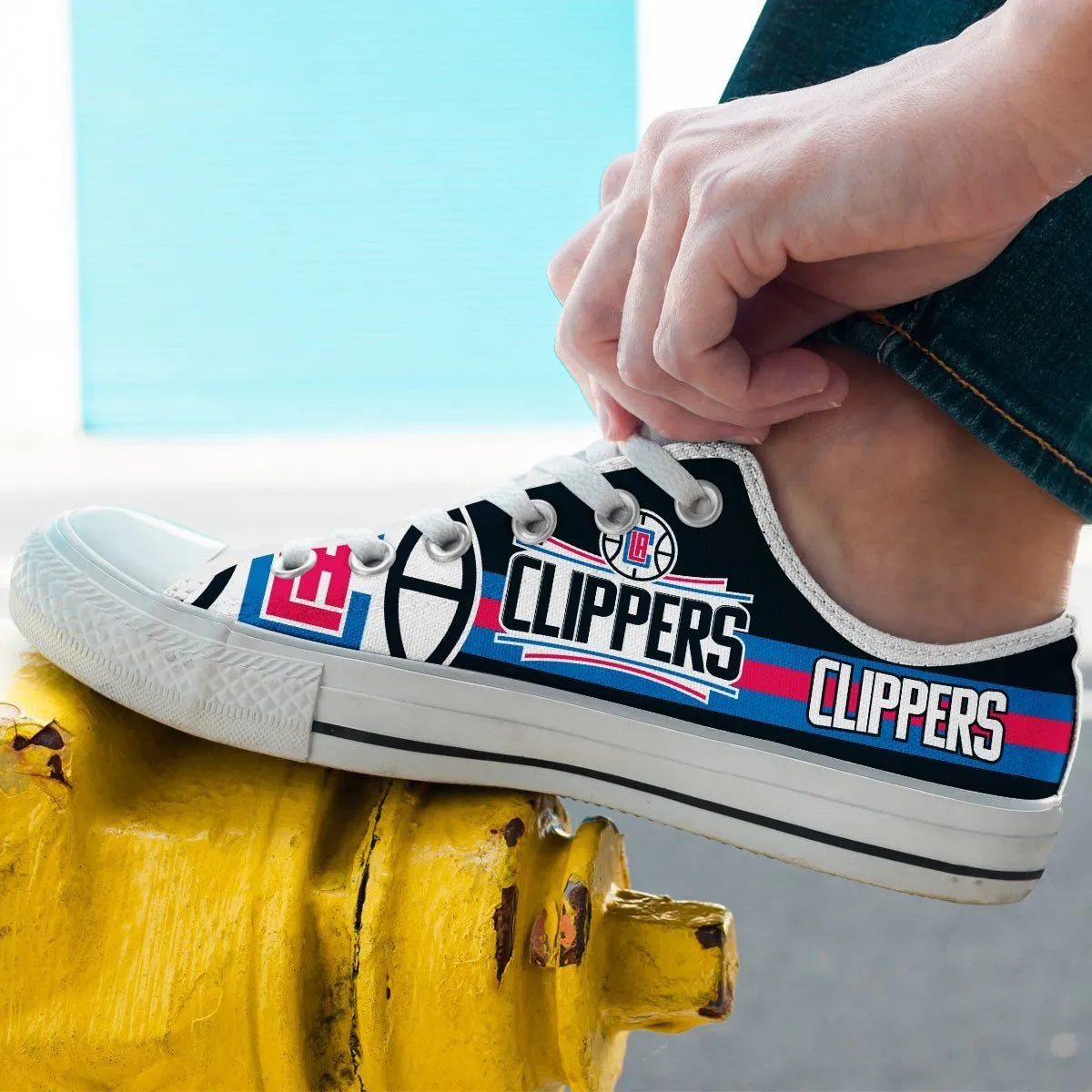 los angeles clippers mens low cut sneakers cut