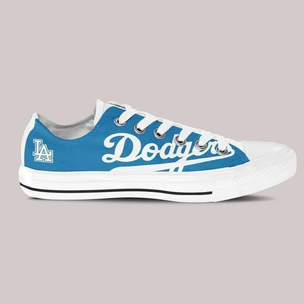 los angeles dodgers mens low cut sneakers cut
