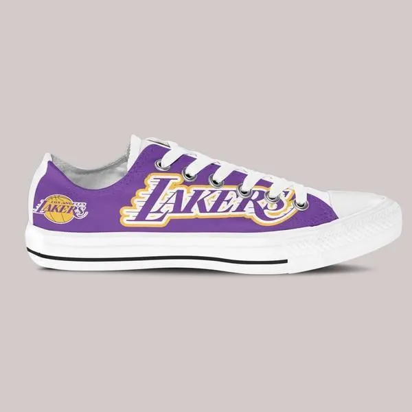los angeles lakers mens low cut sneakers cut