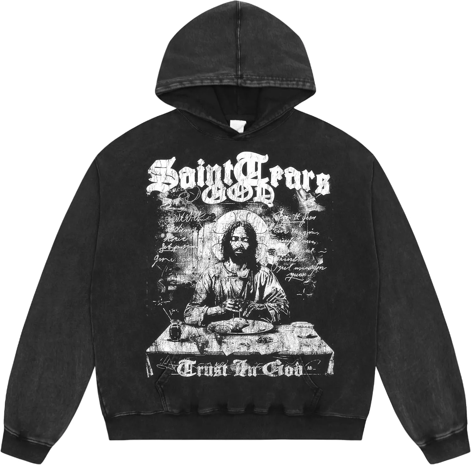 Lucky I See Ghosts Hoodie KY West Hoodie Men's Vintage Graphic Hip Hop Pullover Heavyweight Hoodies