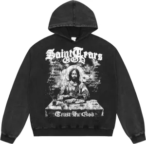 Lucky I See Ghosts Hoodie KY West Hoodie Men's Vintage Graphic Hip Hop Pullover Heavyweight Hoodies