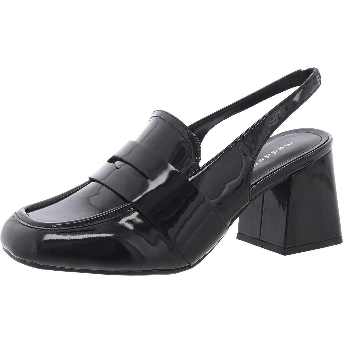 Madden Girl Womens Britanna Patent Loafer Heels