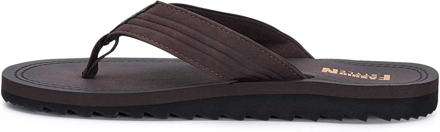 MALIDA Mens Cushion Thong Sandals Beach Flip Flops Outdoor Slippers