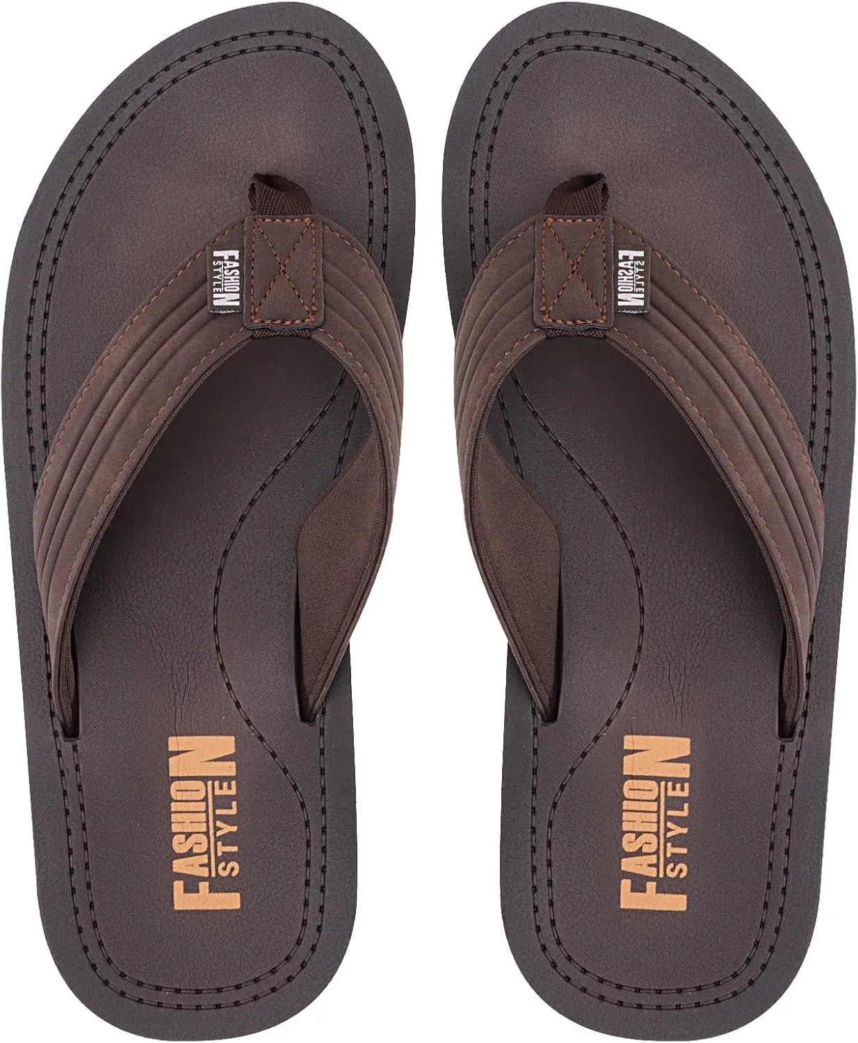 MALIDA Mens Cushion Thong Sandals Beach Flip Flops Outdoor Slippers