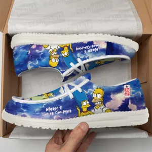 Marge and Homer Simpson Loafer Shoes