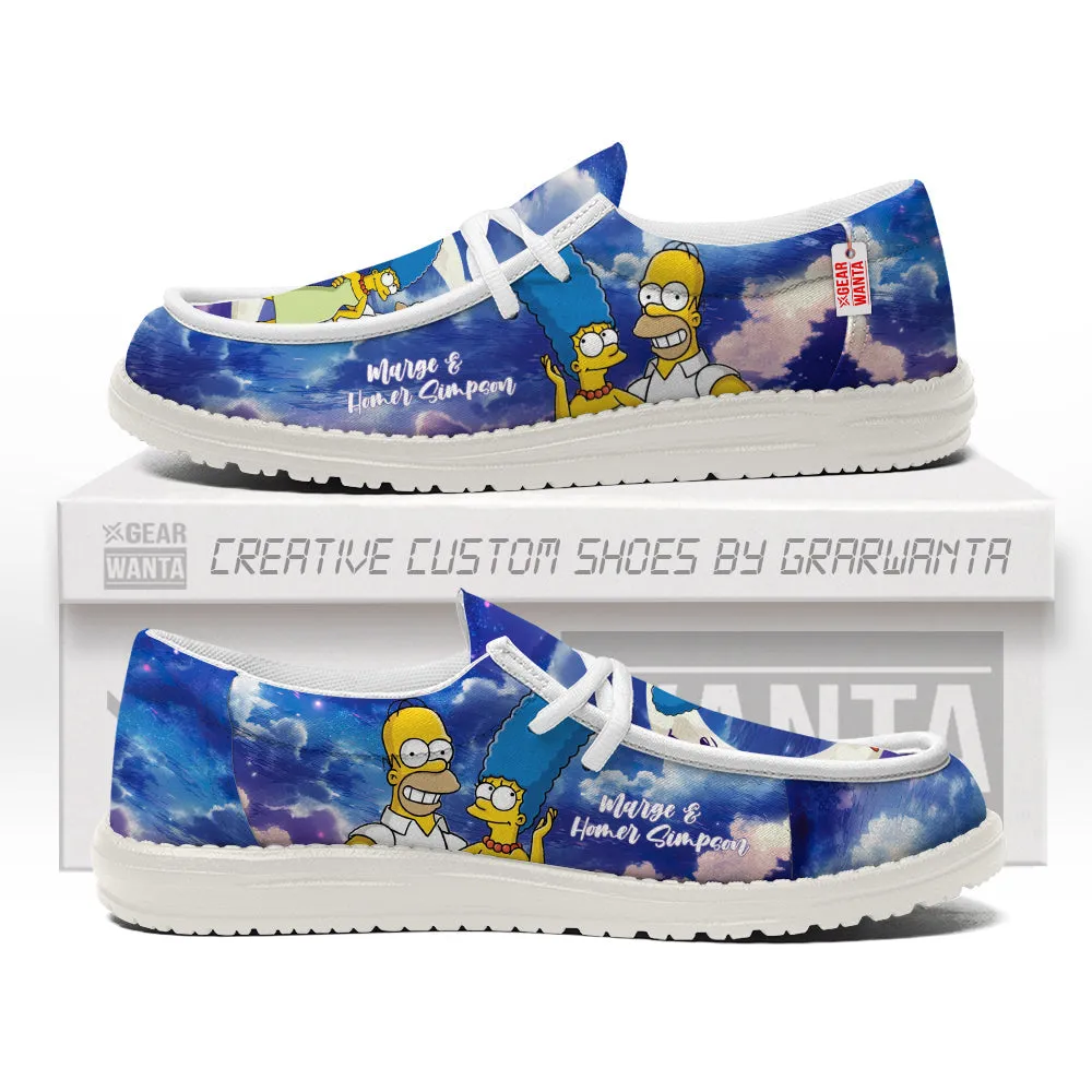 Marge and Homer Simpson Loafer Shoes