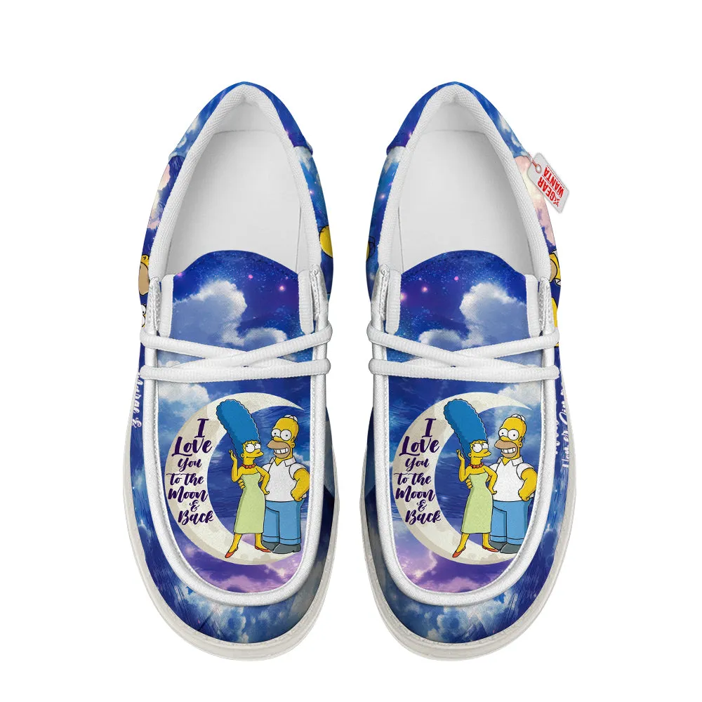 Marge and Homer Simpson Loafer Shoes