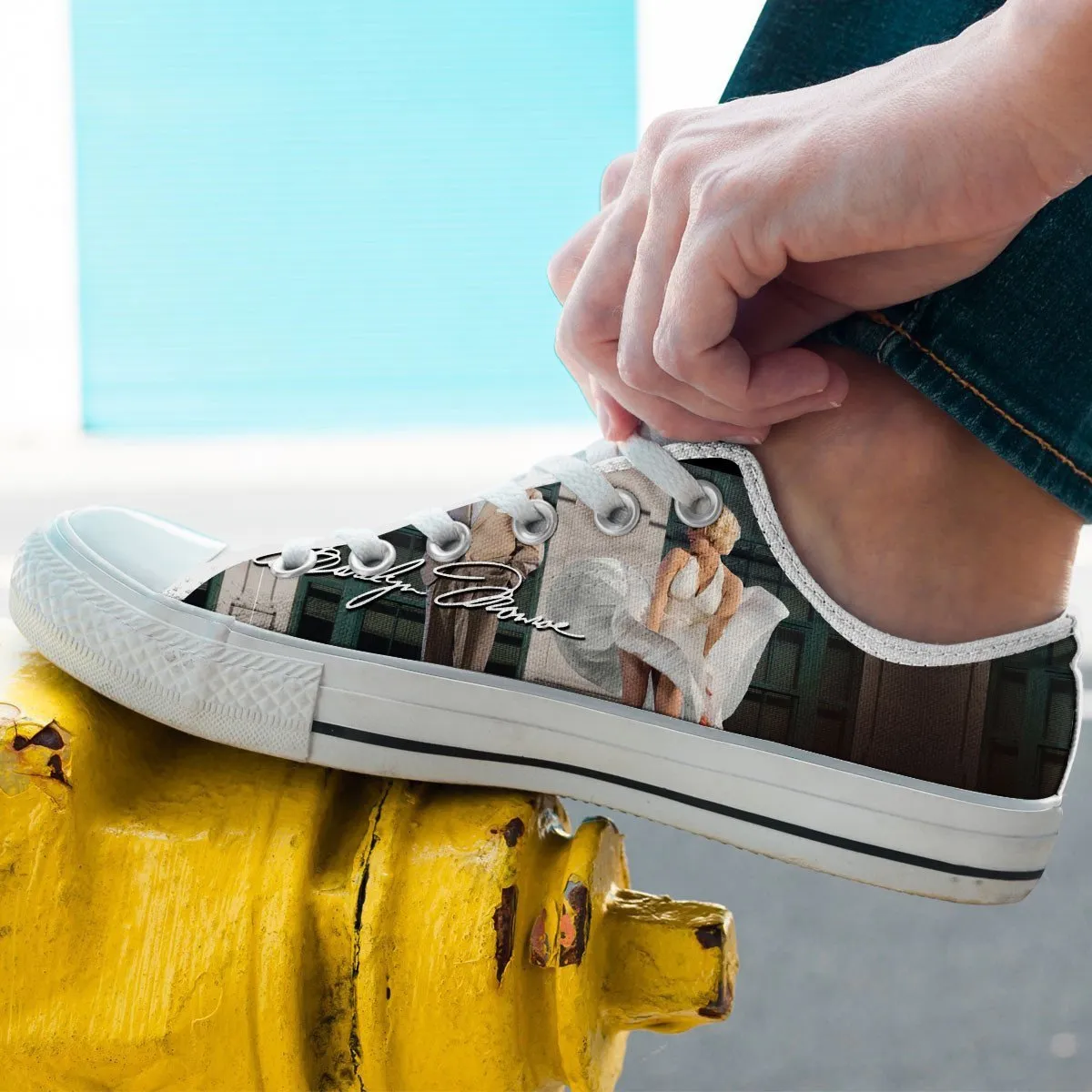 marilyn monroe mens low cut sneakers cut
