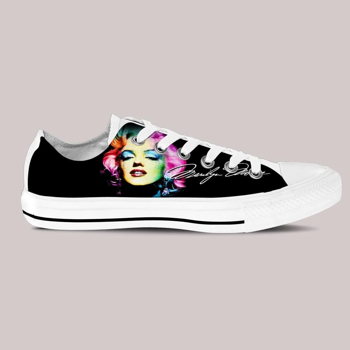 marilyn monroe mens low cut sneakers cut