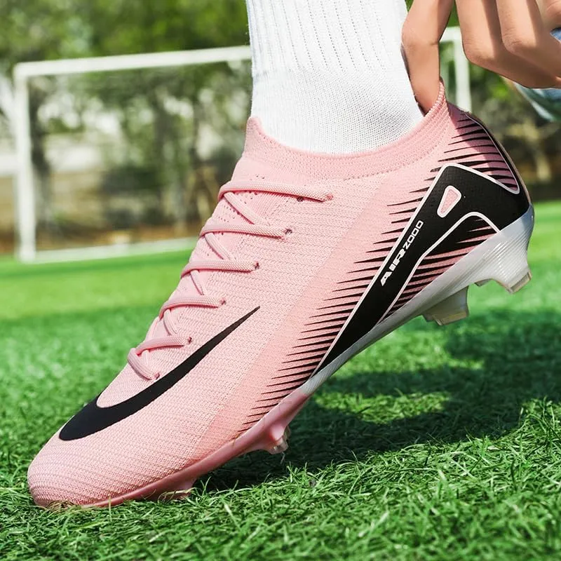 Men's Soccer Shoes Football Cleats Low-Tops Lace-Up Non-Slip Spikes Indoor Outdoor Sports Athletic Baseball Lacrosse Sneaker