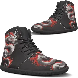 Mens Wide Barefoot Shoes Lightweight Non Slip Walking Shoe Zero Drop High Top Casual Flat Sneakers for Travel Work Size 5-14