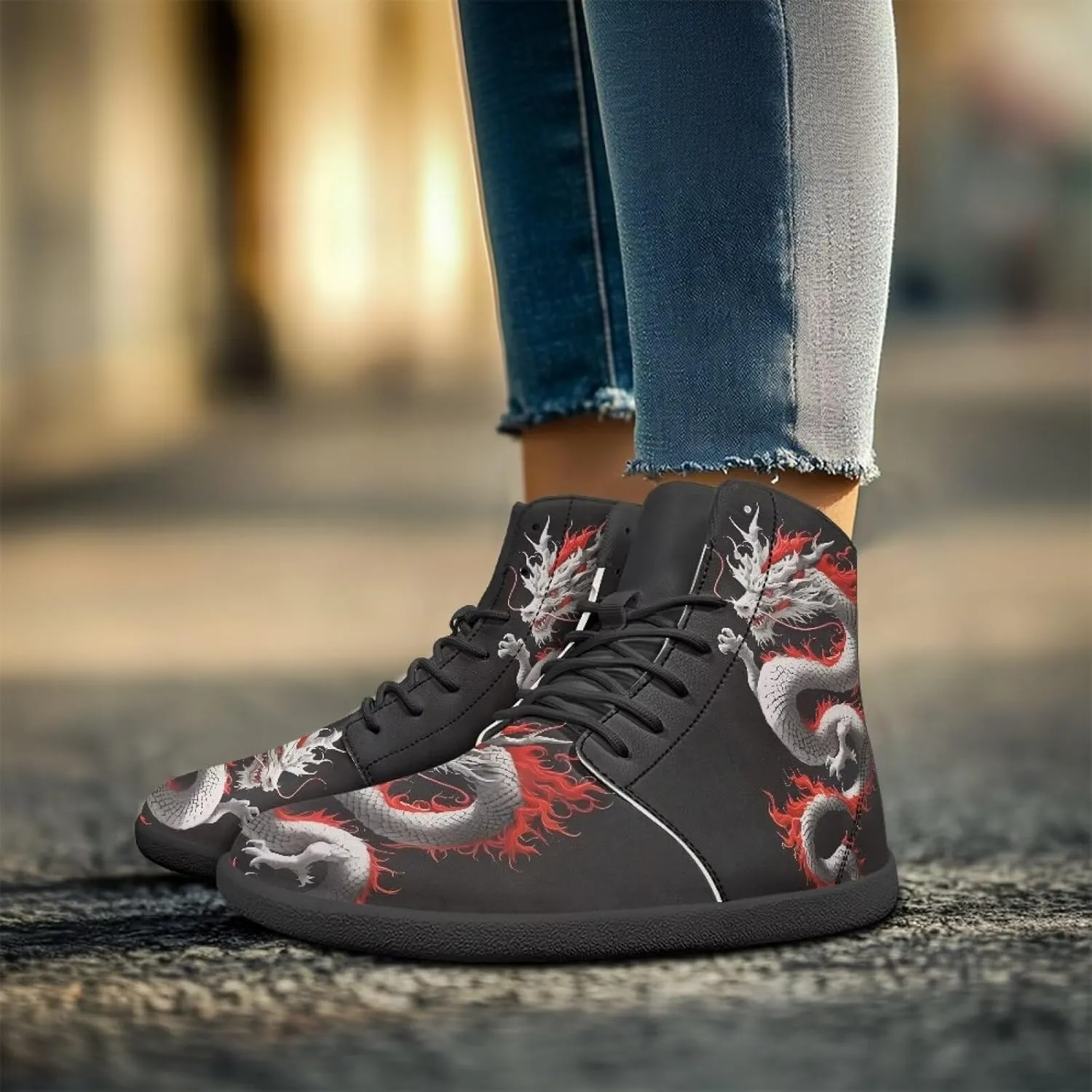 Mens Wide Barefoot Shoes Lightweight Non Slip Walking Shoe Zero Drop High Top Casual Flat Sneakers for Travel Work Size 5-14