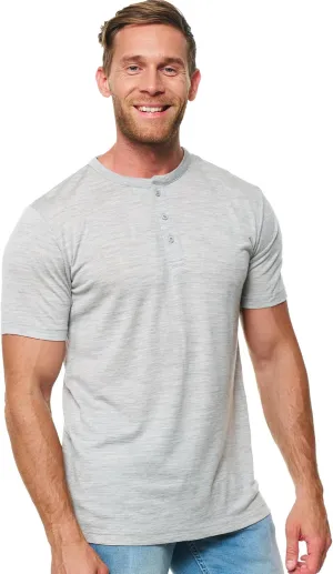 Merino Wool T-Shirt Mens - Short Sleeve Merino Wool Shirts for Men Sport Lightweight Thermal Base Layer Hiking Tshirt