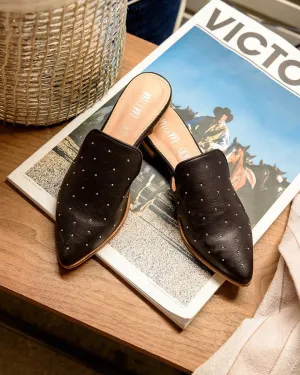 Mi iM - Gaze | Ball Studded Pointed Faux Leather Mule - More Colors