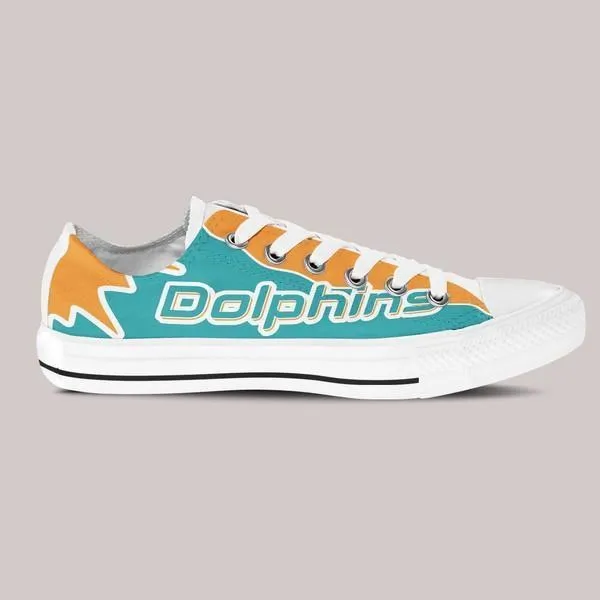 miami dolphins ladies low cut sneakers