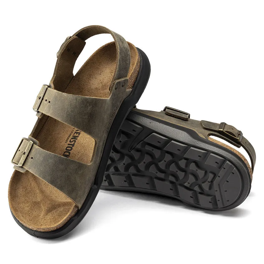 Milano Rugged Faded Khaki Oiled Leather