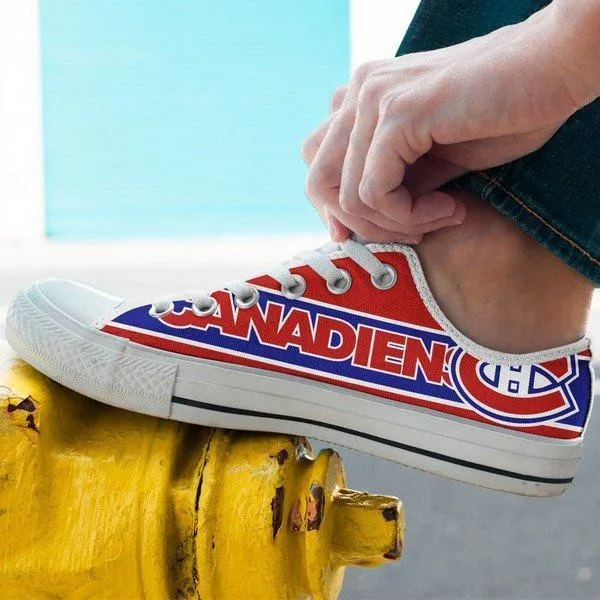 montreal canadiens mens low cut sneakers cut