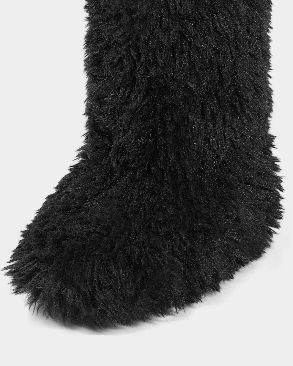 MUCCCUTE Faux Fur Boots for Women 2024 Furry Fluffy Boots Mid-Calf Snow Winter Boots Round Toe Comfy Plush Warm Indoor Outdoor Flat Heel Fashion Y2K Boot