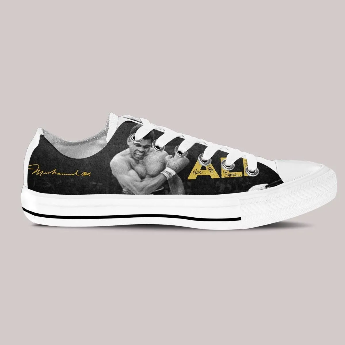 muhammad ali mens low cut sneakers cut