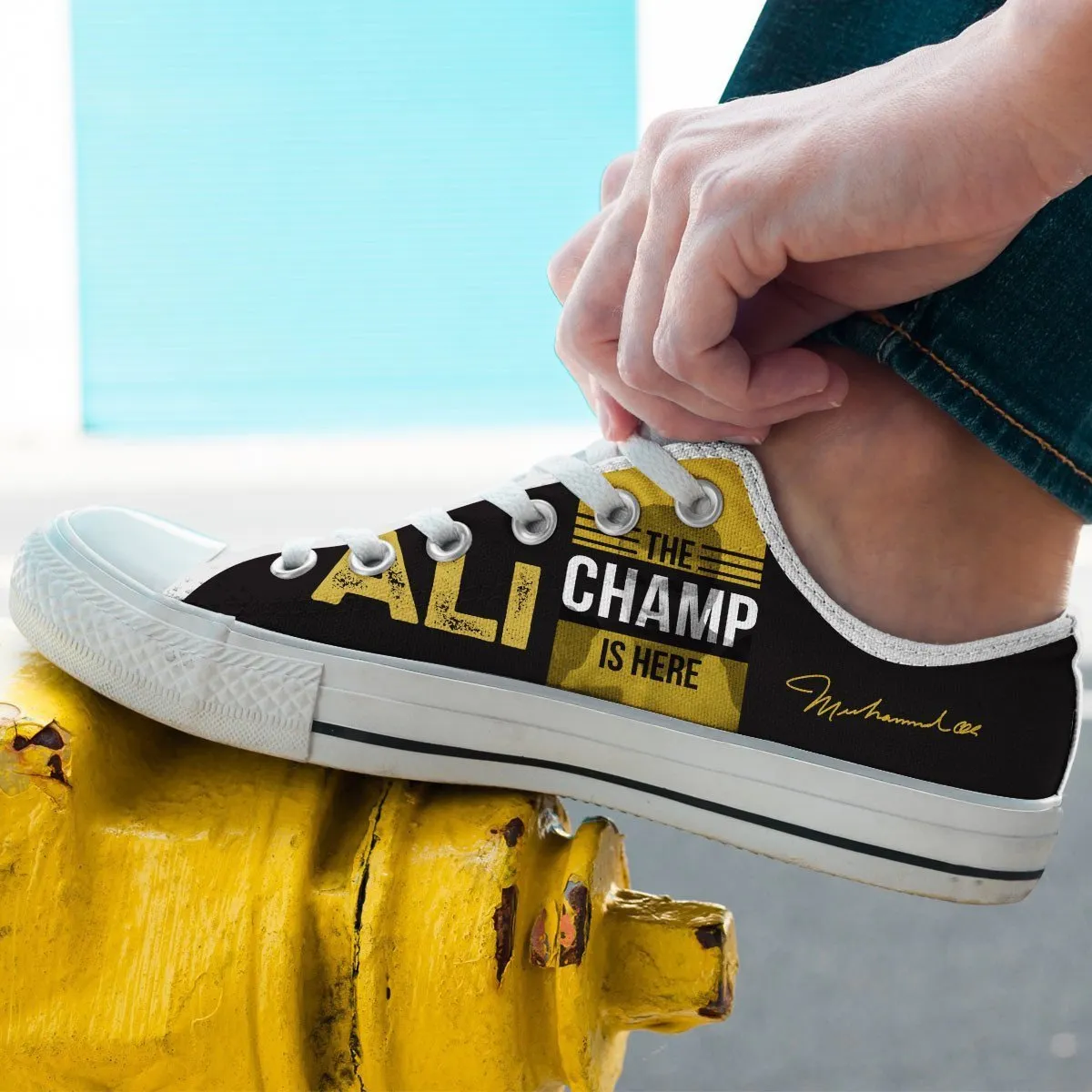 muhammad ali mens low cut sneakers cut