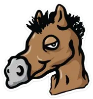 Mule Head Sticker (3.77" x 4")