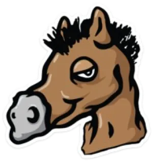Mule Head Sticker (3.77" x 4")