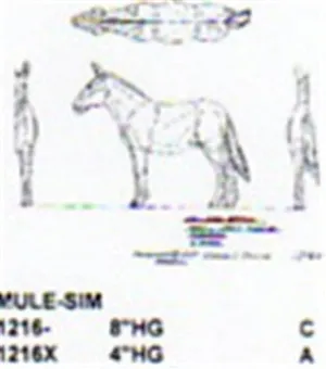 Mule Standing 4" High