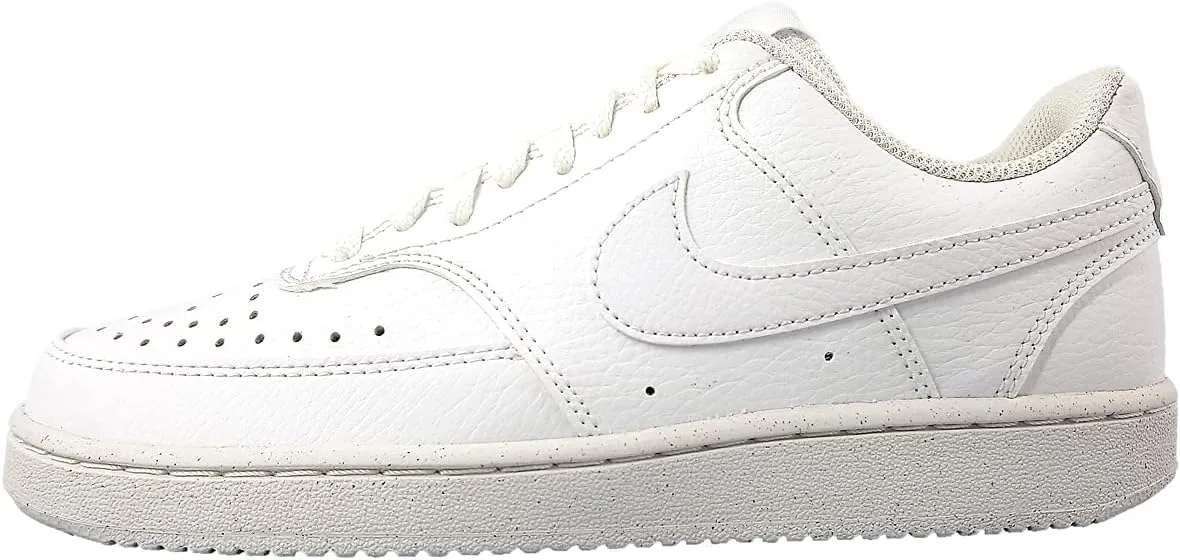 Nike Women's Court Vision Low Next Nature Shoes Sneaker, White/White-White, 9