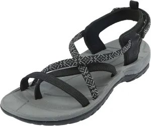 Northside Womens Covina Sport Open Toe Strap Sandal, Black/Gray, 8 M US