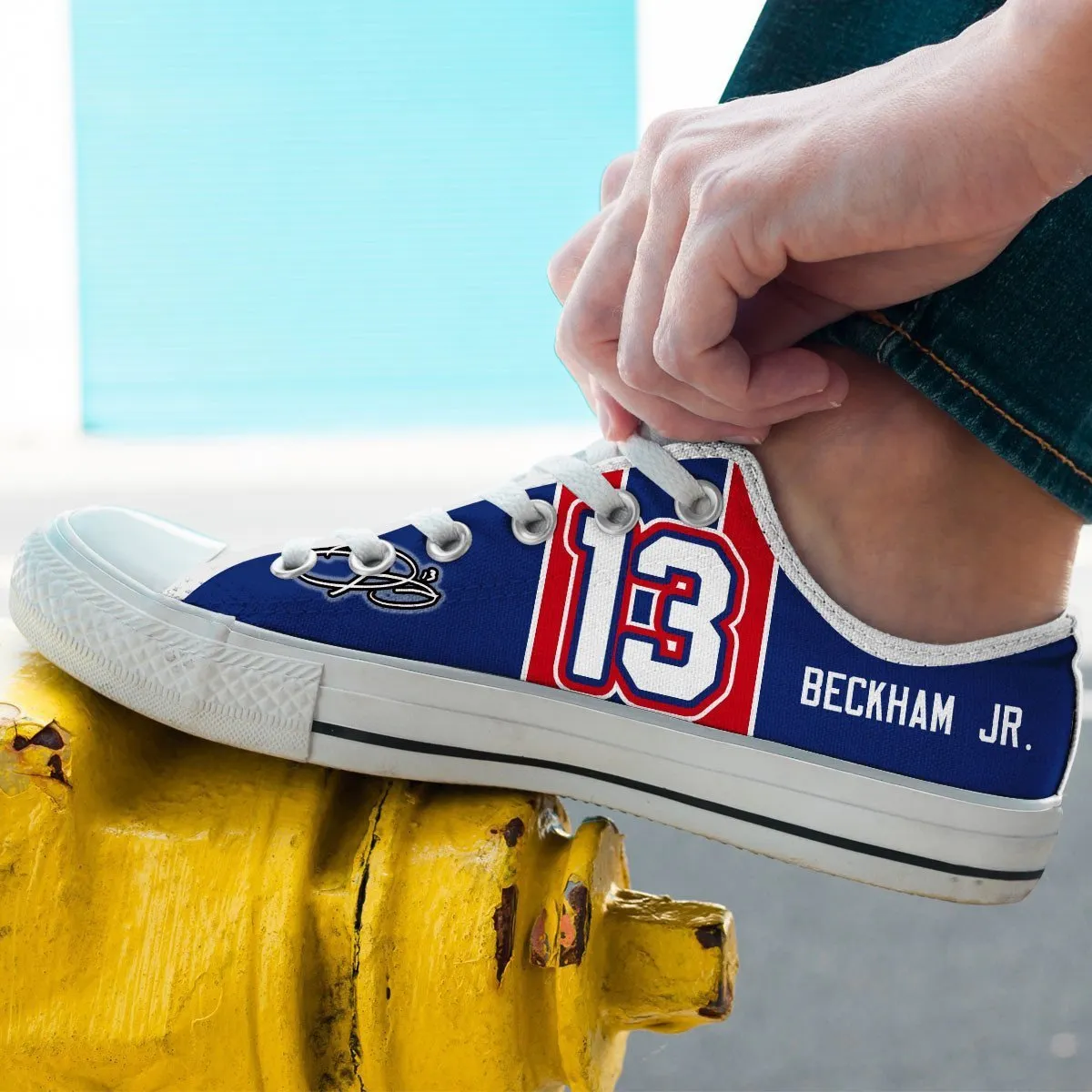 odell beckham jr mens low cut sneakers cut