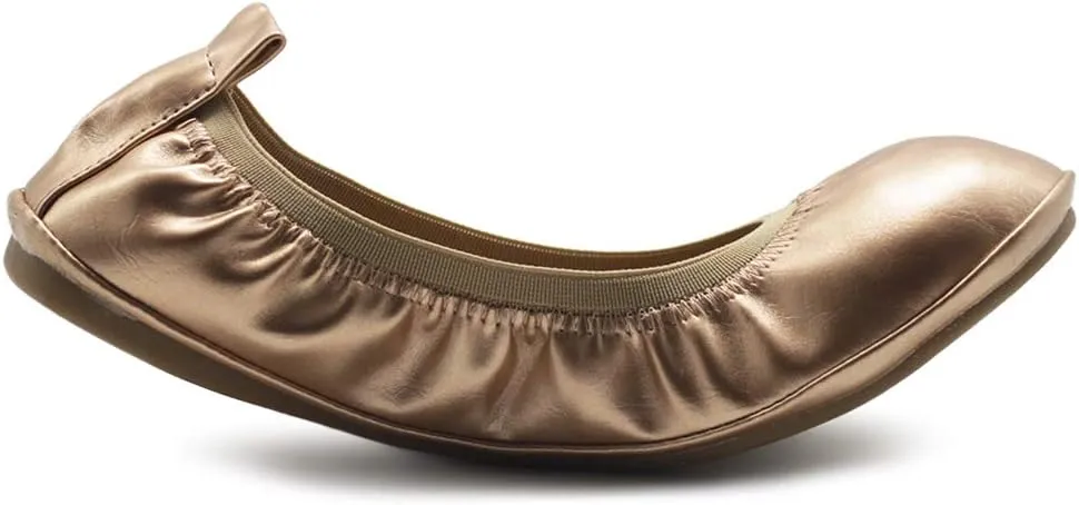 Ollio Women's Shoe Collar Shoe Pull Tab Comfort Ballet Flat