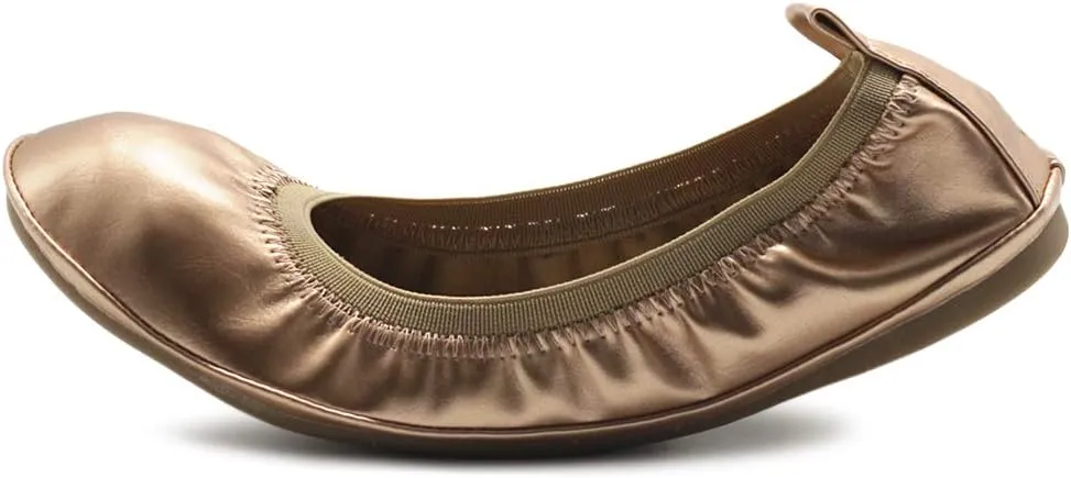 Ollio Women's Shoe Collar Shoe Pull Tab Comfort Ballet Flat