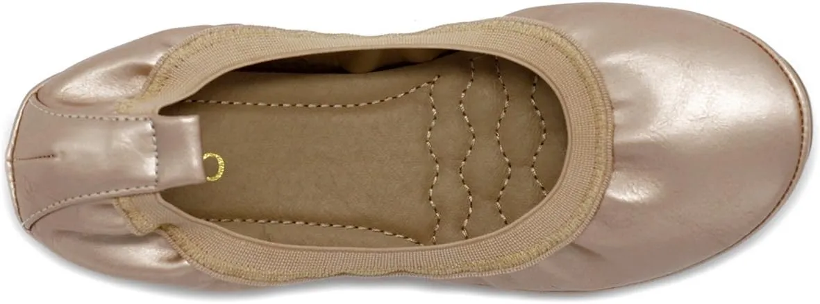 Ollio Women's Shoe Collar Shoe Pull Tab Comfort Ballet Flat