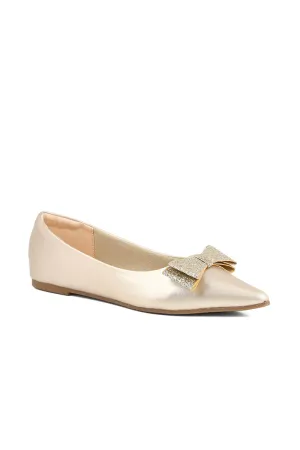 Party Wear Pumps I41420-Golden