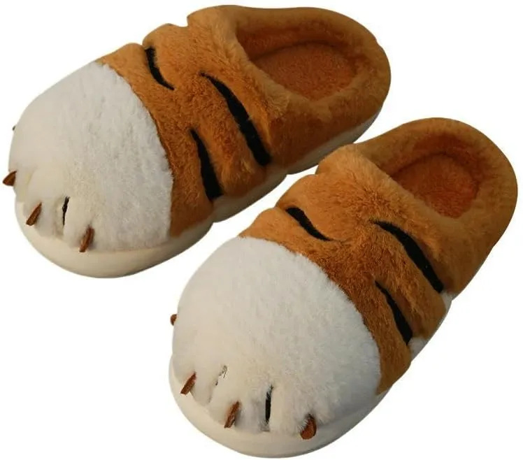 Plush Slipperscartoon Plush Slippers for Home Use Indoor Warm Cute Slippers Winter Thick Bottom Plush Shoes