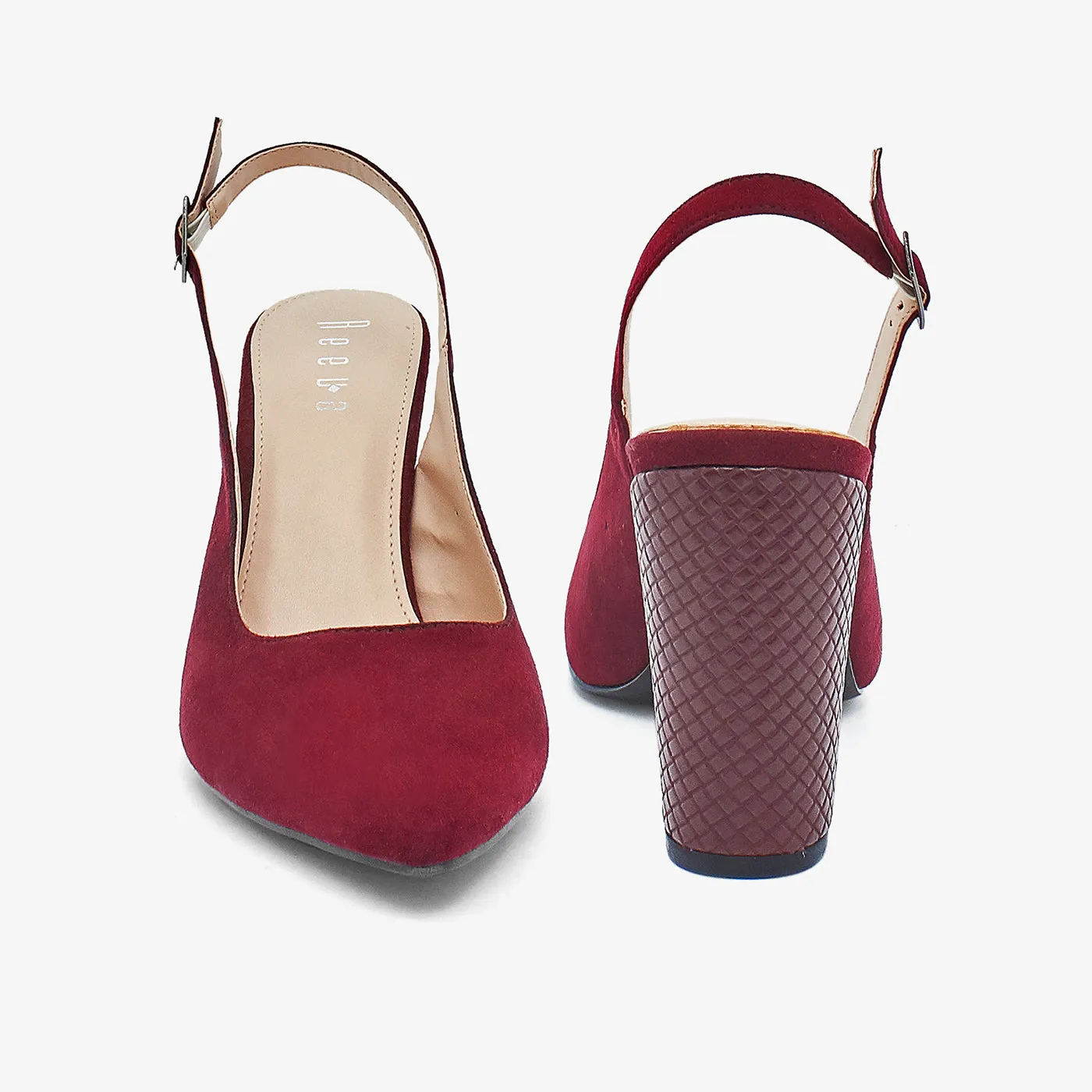 Pointed Block Heel Sandals