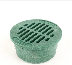 Premium USA Made 3" Inch GREEN Outdoor Round Flat Drain Grate Cover - Fits 3" Inch Sewer & Drain Pipe/Fittings, Also Fits Triple Wall Pipe & Corrugated Landscape Pipe 3" (GREEN)