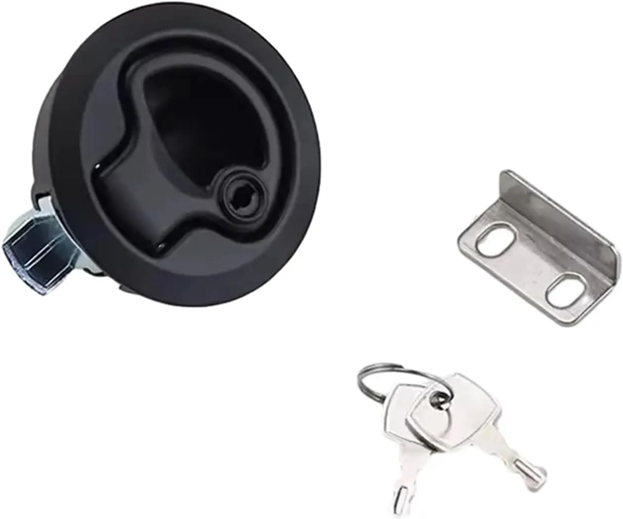 Pull Rebound Type Internal and External Two-Way Opening Embedded Push Handle Lock Rv Tool Box Lock 1Pcs(ZDC-38mm)