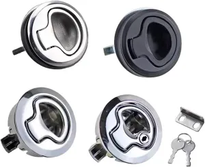 Pull Rebound Type Internal and External Two-Way Opening Embedded Push Handle Lock Rv Tool Box Lock 1Pcs(ZDC-38mm)