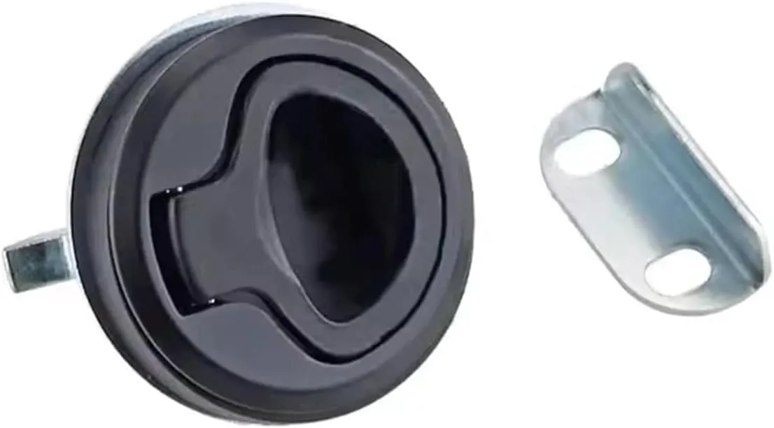 Pull Rebound Type Internal and External Two-Way Opening Embedded Push Handle Lock Rv Tool Box Lock 1Pcs(ZDC-Black-50mm)
