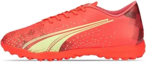 PUMA Men's Ultra Play Turf Training Sneaker, Fiery Coral-Fizzy Light Black, 9