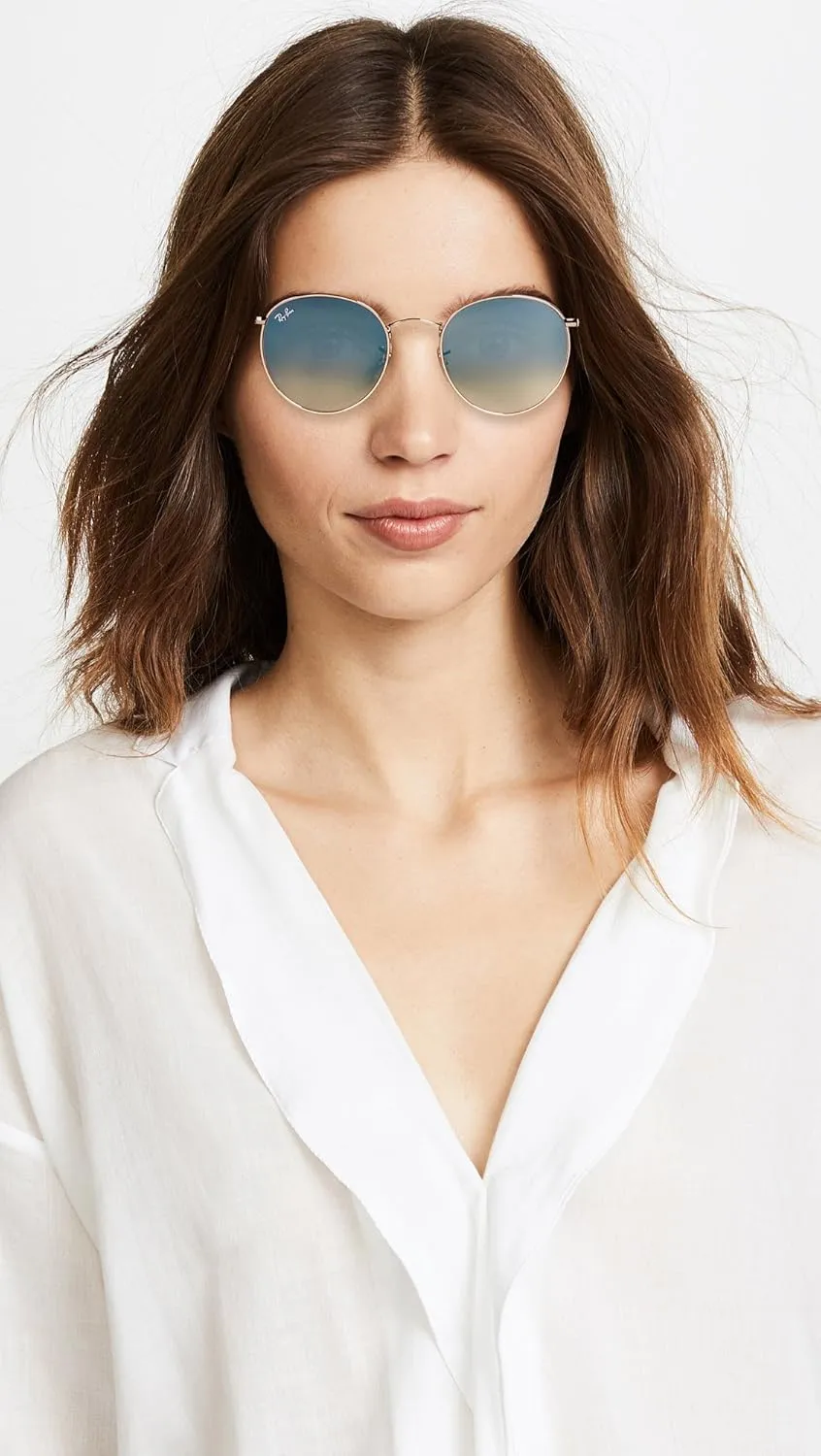 Ray-Ban RB3447N Round Flat Lens Sunglasses