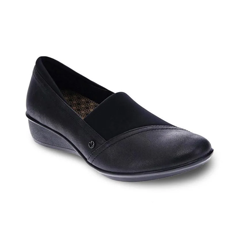 Revere Women's Naples Stretch Black Loafer