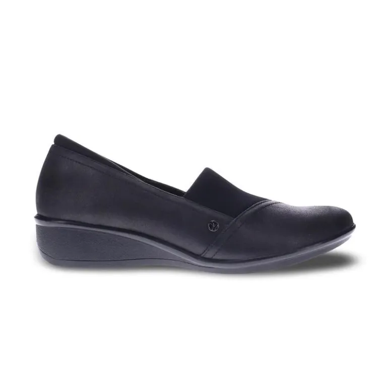 Revere Women's Naples Stretch Black Loafer