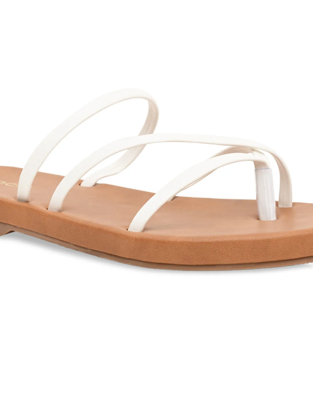 Rocia By Regal White Women Strappy Flats