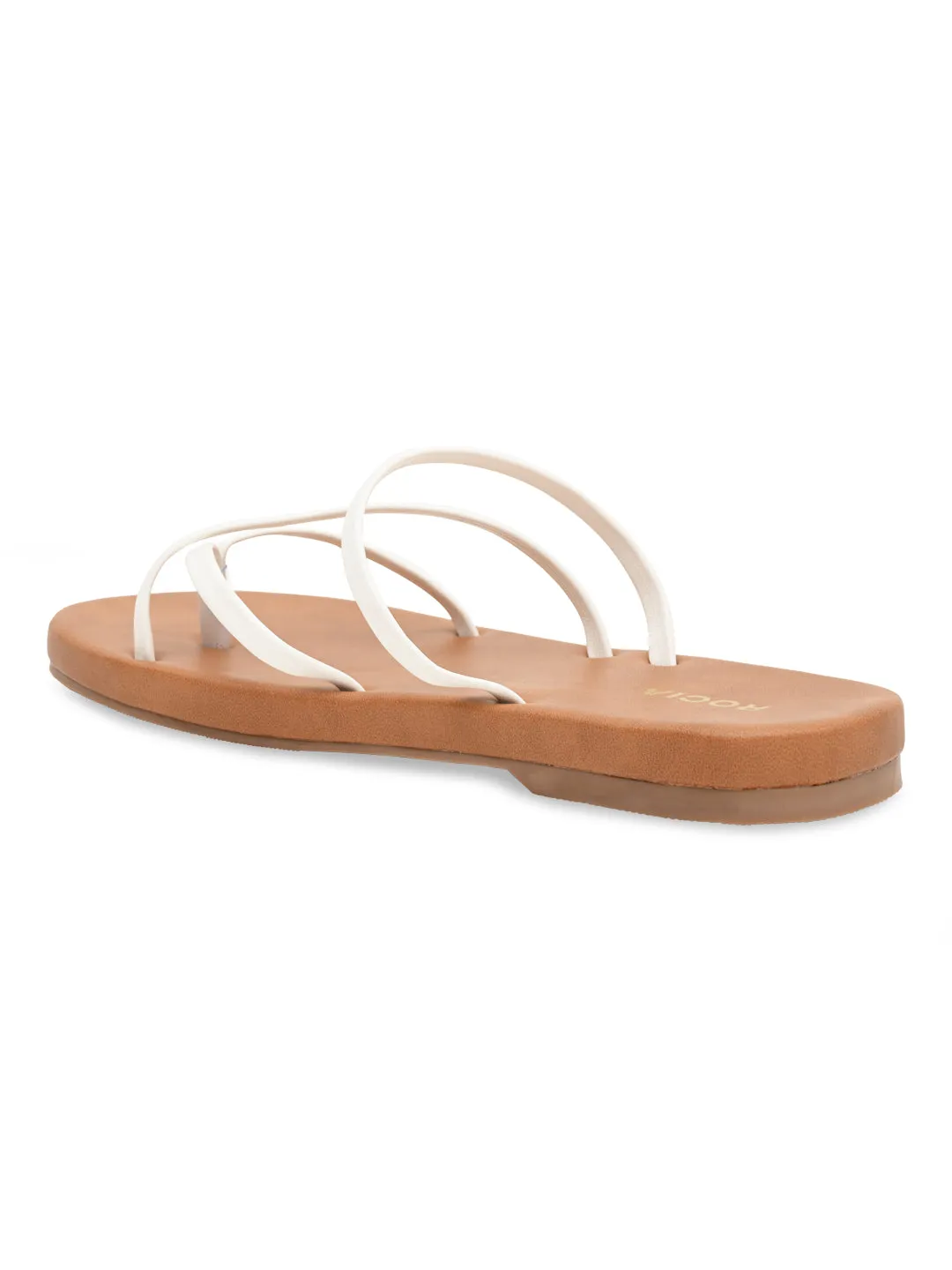 Rocia By Regal White Women Strappy Flats