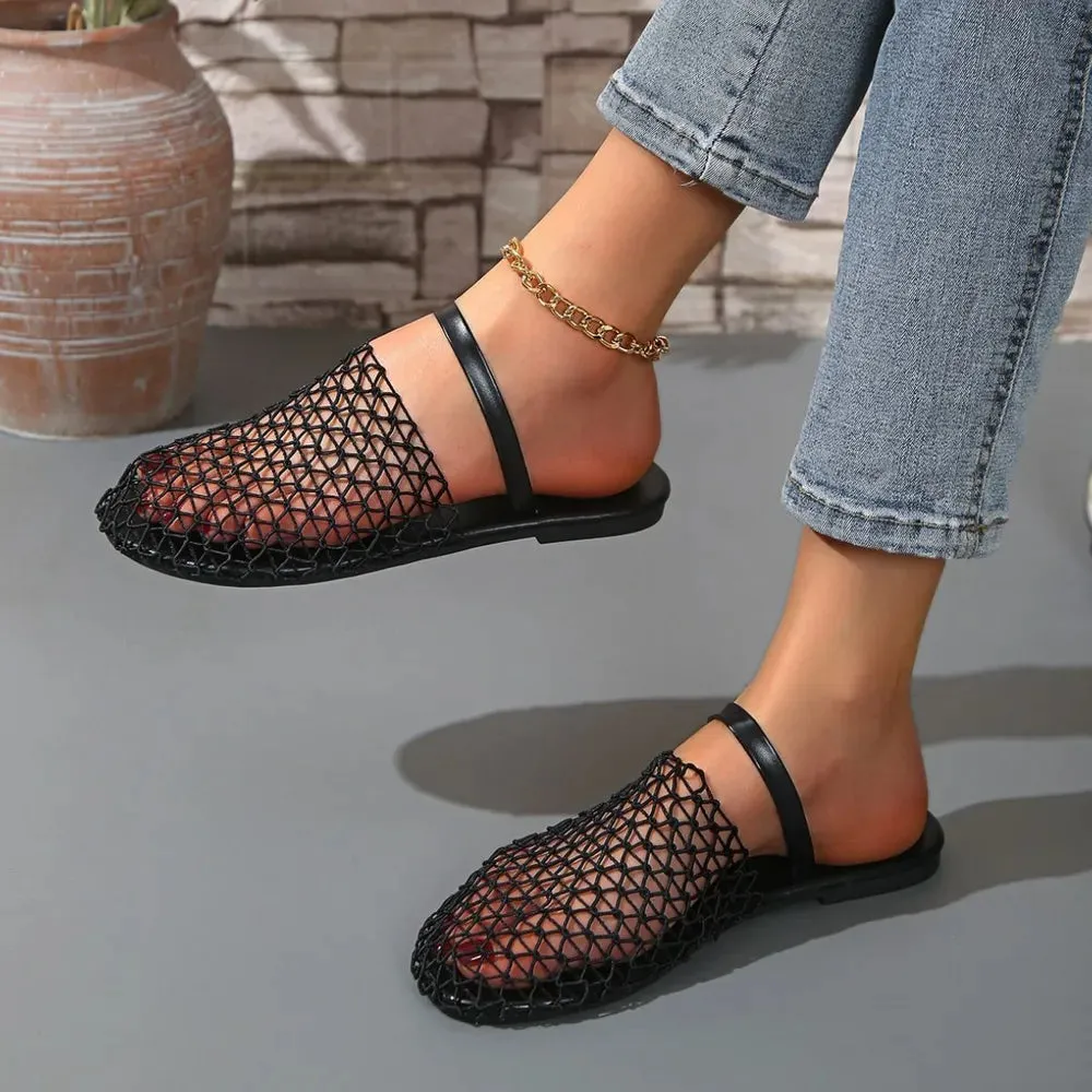 Round Toe Flats Sandals